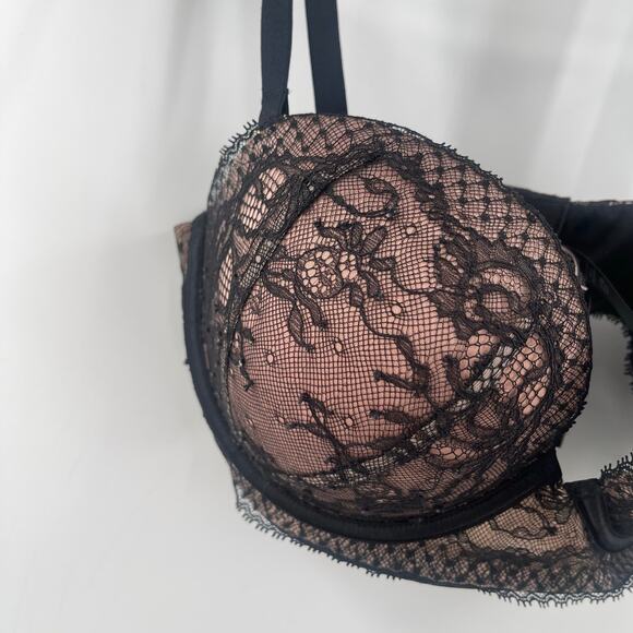 VICTORIA'S SECRET Very Sexy Bra Size 32DD Multi-Way Multi Position Black Lace - Picture 4 of 14